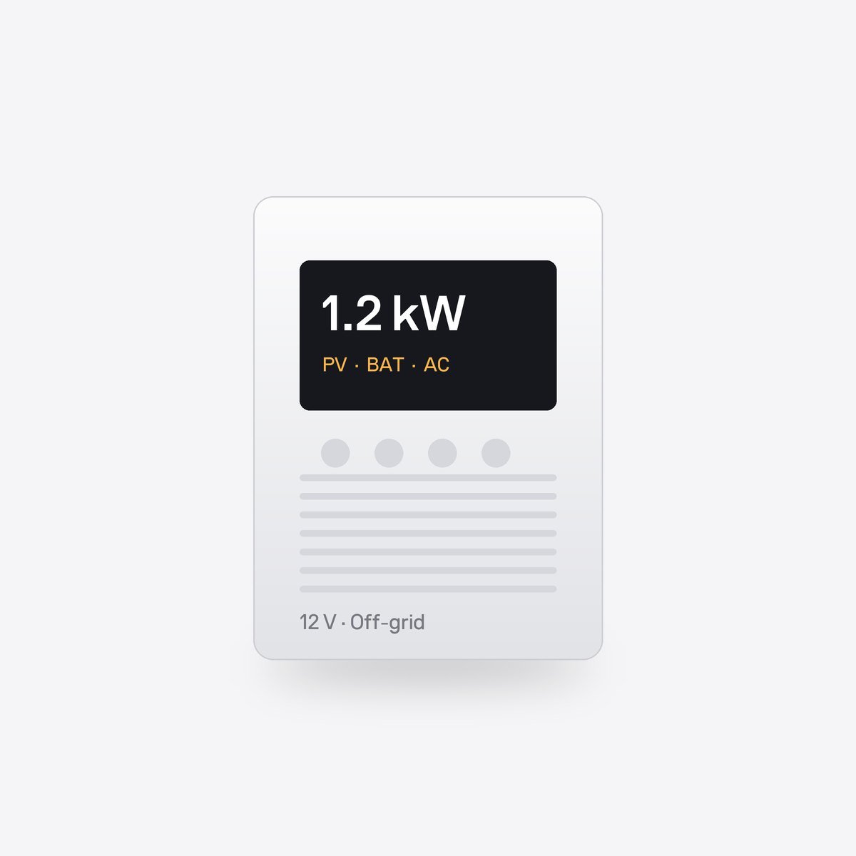 Invertor off-grid 1,2 kW 12 V cu MPPT 40 A