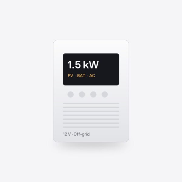 Invertor off-grid 1,5 kW 12 V cu MPPT 60 A